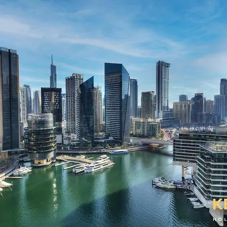 Contemporary One Bedroom With Full Marina View Dubai Exterior photo