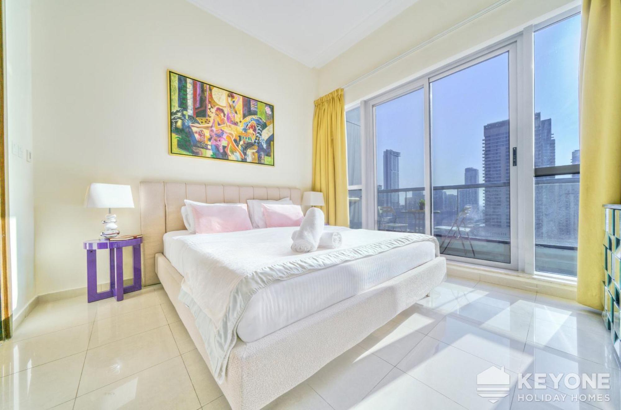 شقة Contemporary One Bedroom With Full Marina View *